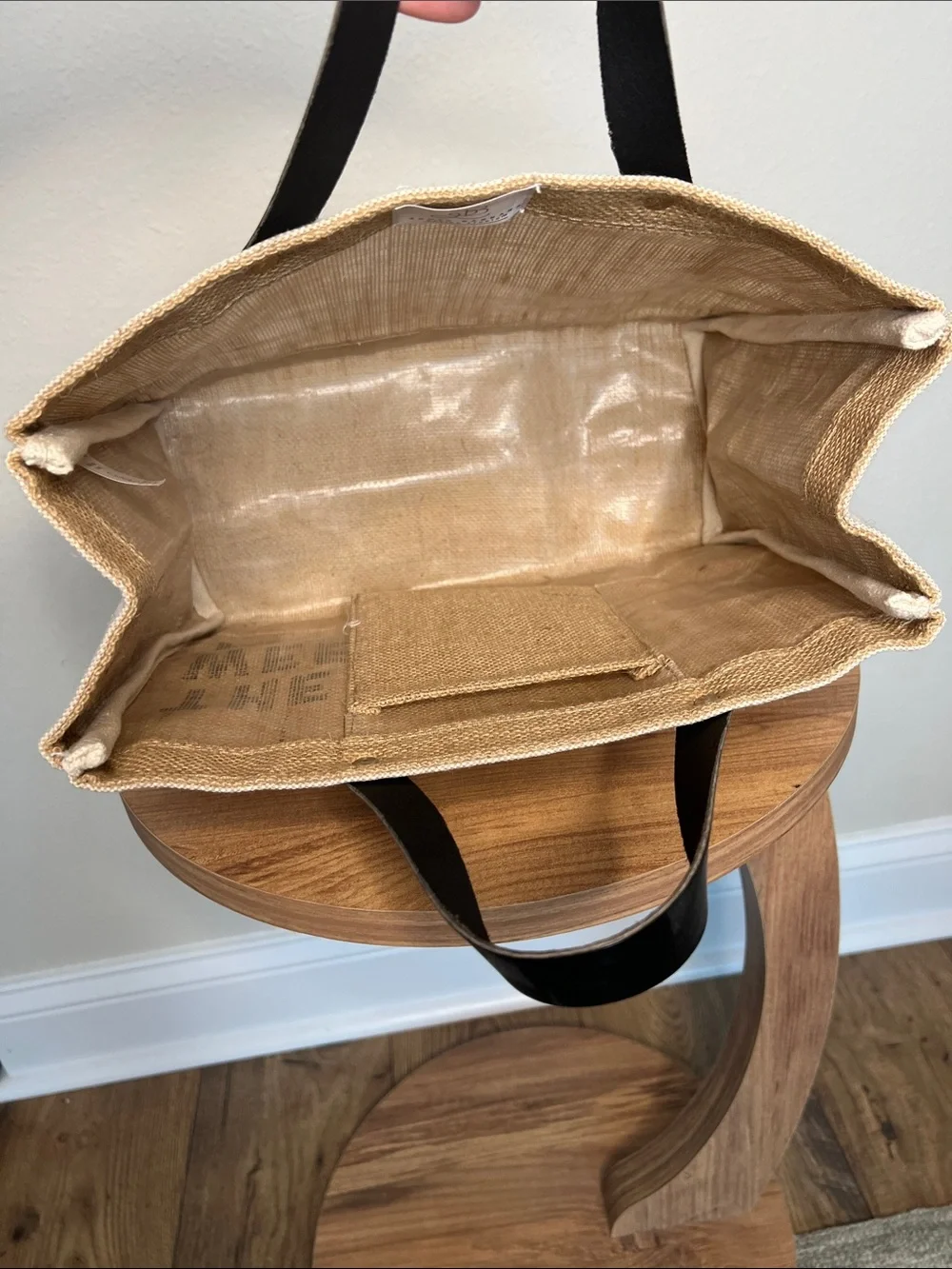 Santa Barbara Design Studios Weekend Canvas Tote Bag in Tan with Black Handles